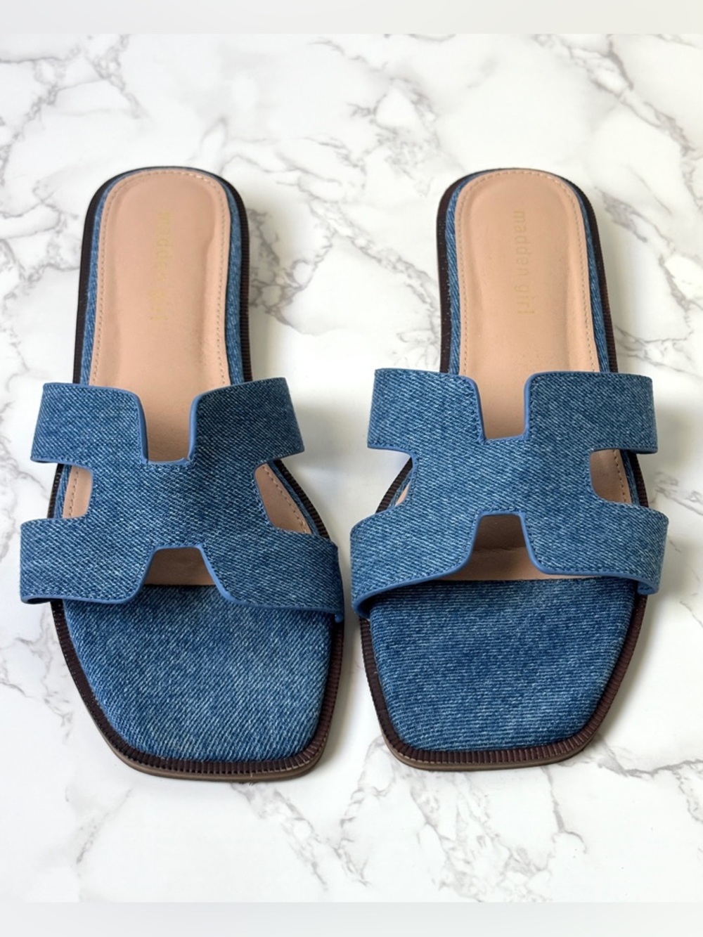 Madden Girl Denim Hailey Sandals Women’s Size 8.5 - Picture 2 of 8